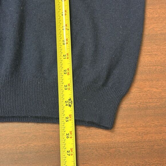 Club Room Sweater Vest‎ Cashmere Mens L Blue V Neck Knit Soft Casual Preppy - Picture 4 of 5